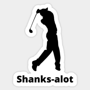 Shanks-alot Golf Design Sticker